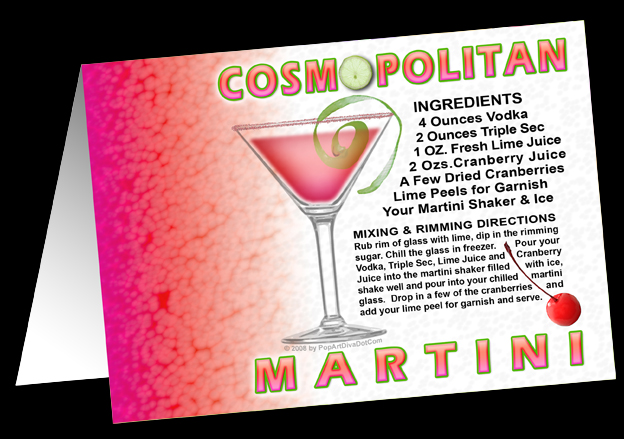 Additional product image for Cosmopolitan Martini Art Note Greeting Card 5x7 in Arts and Crafts Other Files Additional product image for Cosmopolitan Martini Art Note Greeting Card 5x7 in Arts and Crafts Other Files