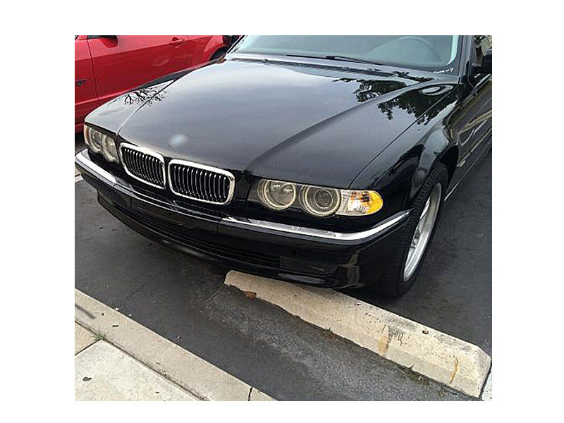 Unpainted Front Bumper Molding Stripe+Chrome Trim For BMW E38 19942001