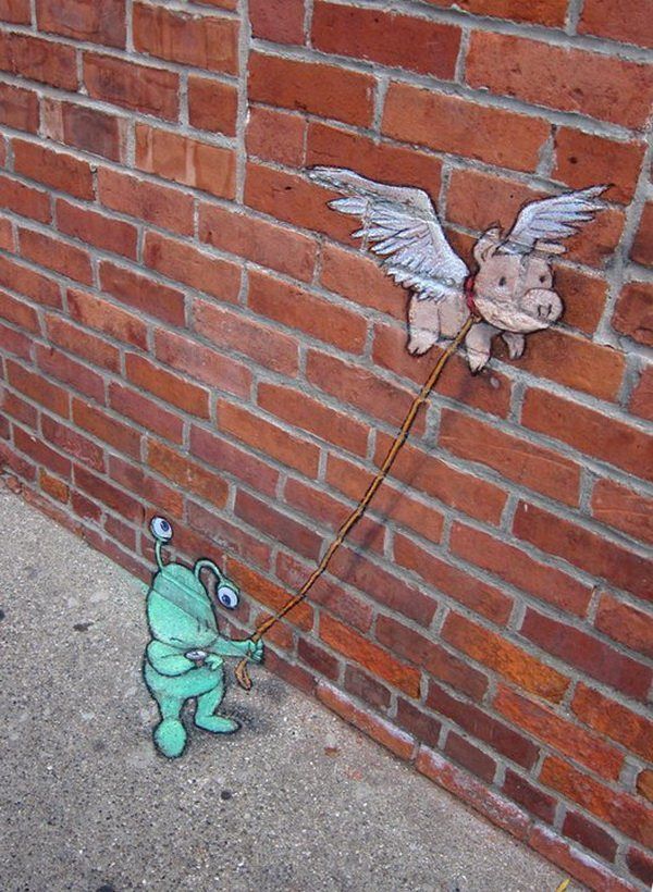 Streetwalkers Chalk Art By David Zinn Pondly