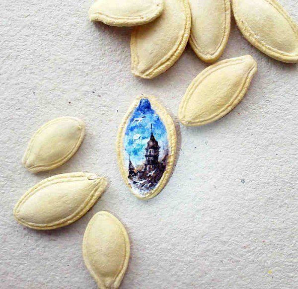 The World’s Smallest Canvas Tiny Paintings by Mesut Kul Pondly