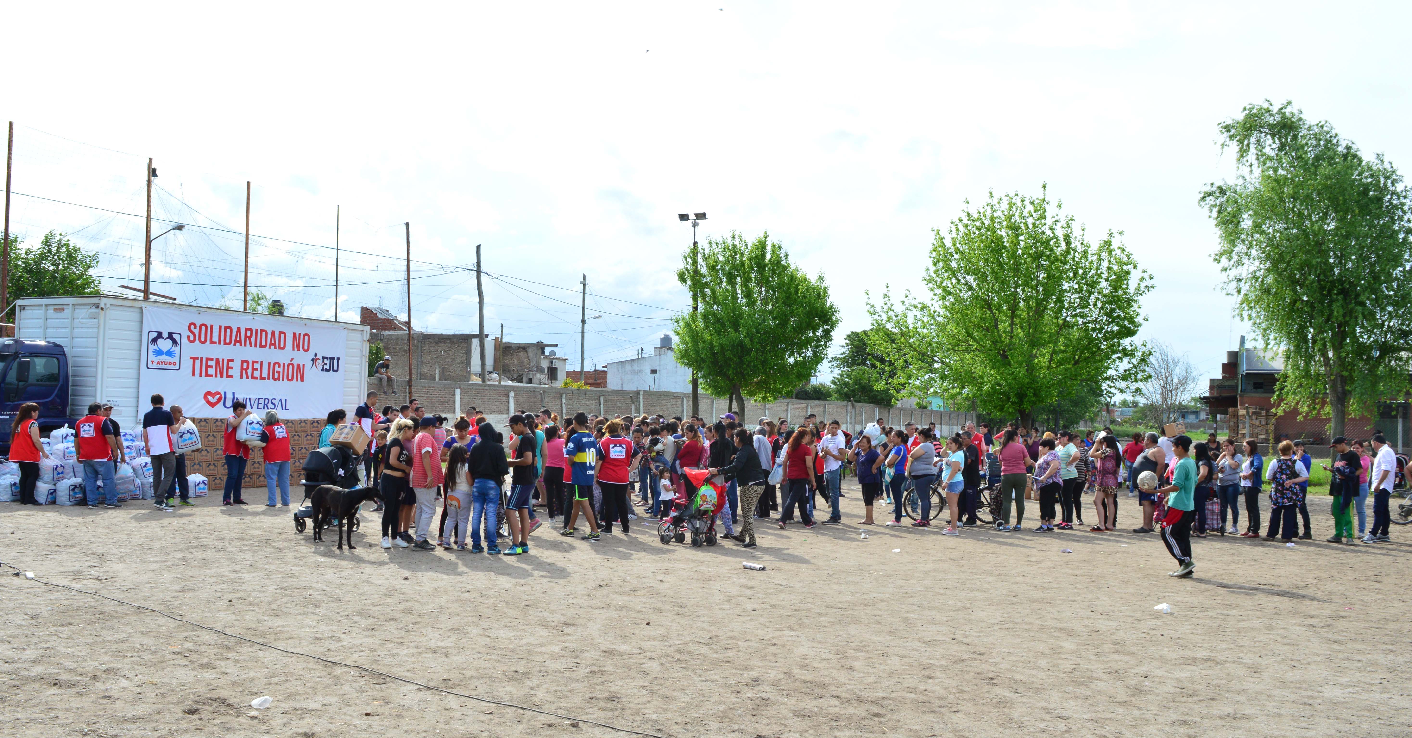 Solidariedade em bairro carente da Argentina