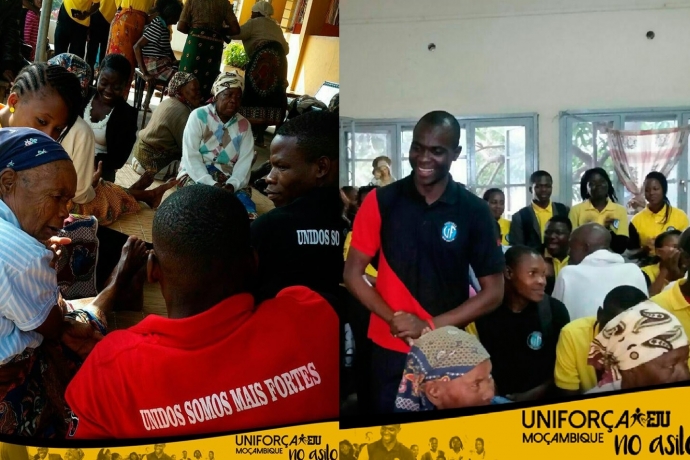Jovens do Uniforça visitam asilo em Maputo