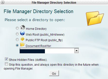 HostGator cPanel file manager