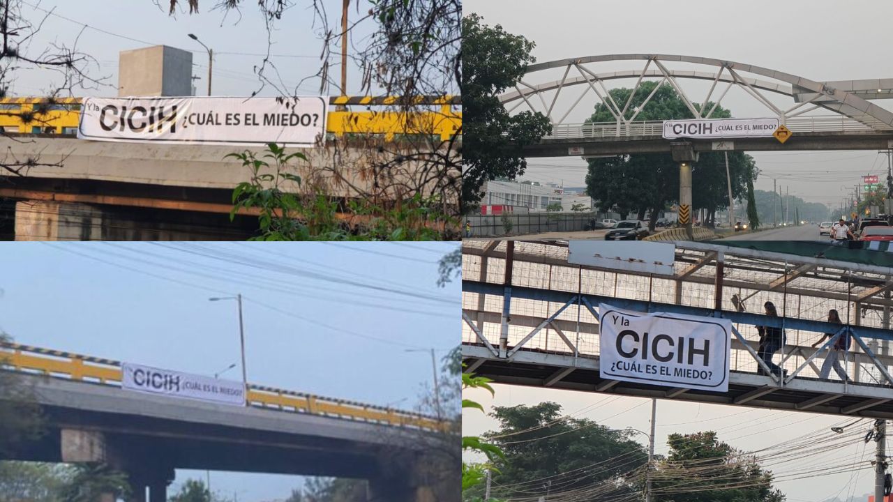 Sitios estratégicos de las principales ciudades del país, amanecen con rótulos exigiendo llegada de la CICIH a Honduras. 