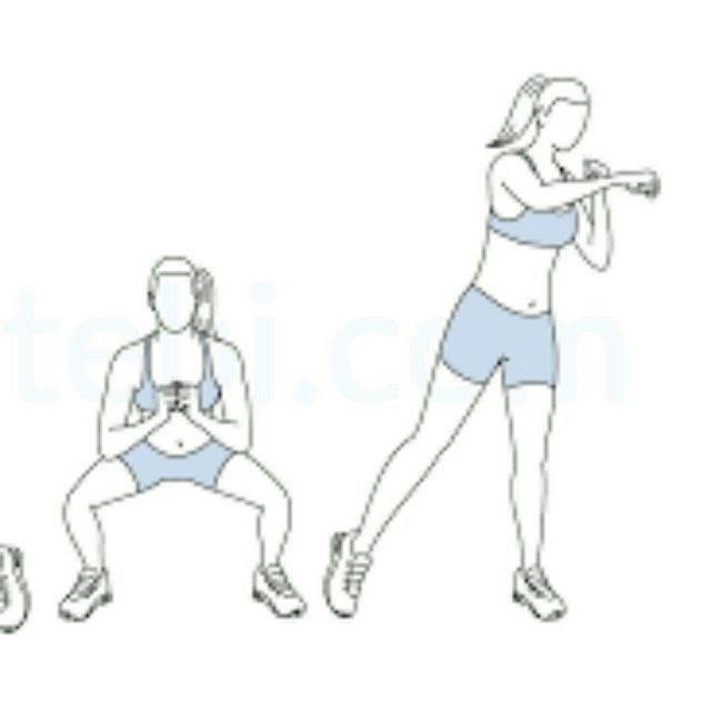 Punch Squat Punch Exercise Howto Workout Trainer by Skimble