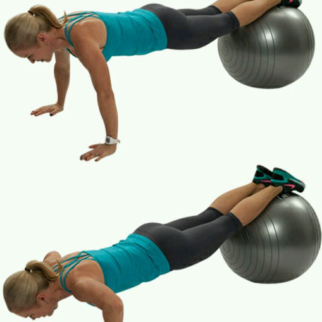 Medicine Ball Pushups Exercise Howto Workout Trainer by Skimble