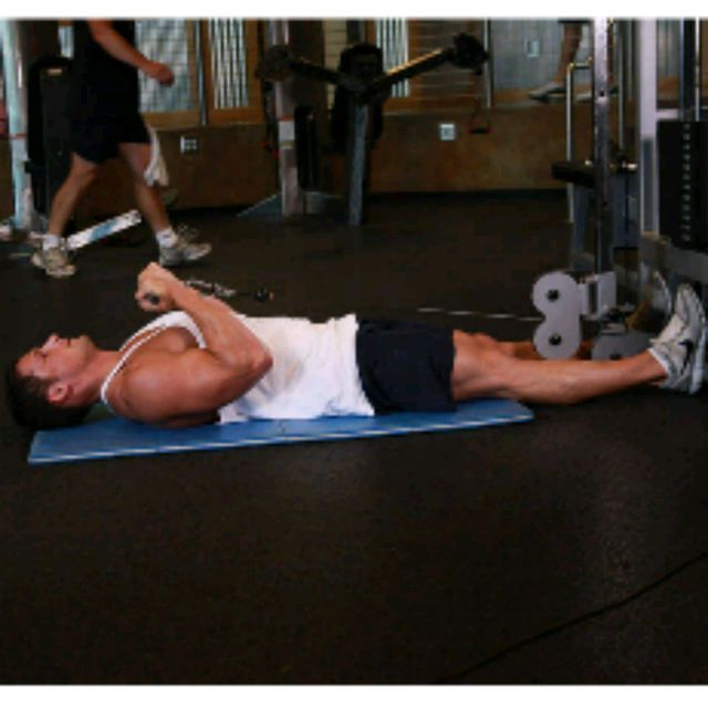 Lying Cable EZ Bar Curl Exercise Howto Workout Trainer by Skimble