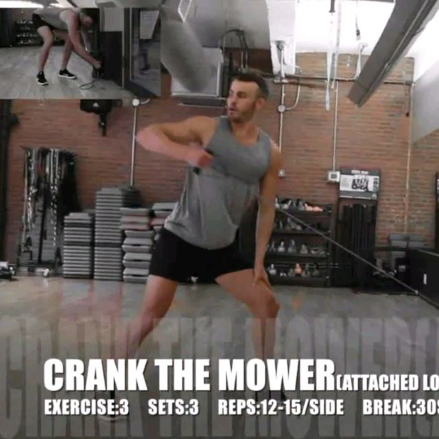 Crank The Mower Exercise Howto Workout Trainer by Skimble