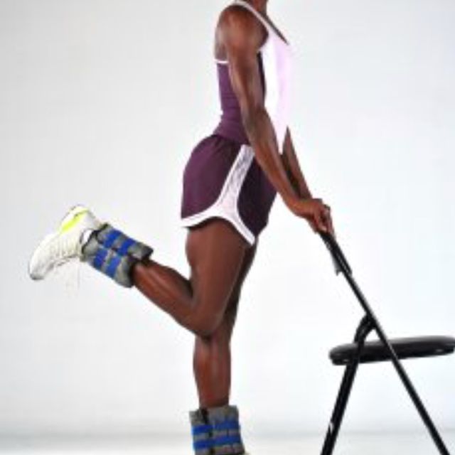 Standing Kickbacks Exercise Howto Workout Trainer by Skimble