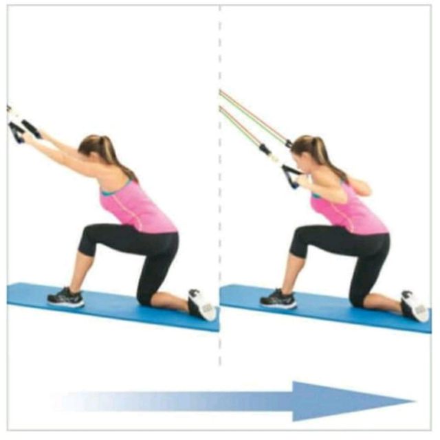 Back Traction with resistance bands Exercise Howto Workout Trainer