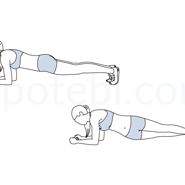 Plank Hip Dips Exercise Howto Workout Trainer by Skimble