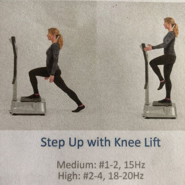 Step Up With Knee Lift Exercise Howto Workout Trainer by Skimble