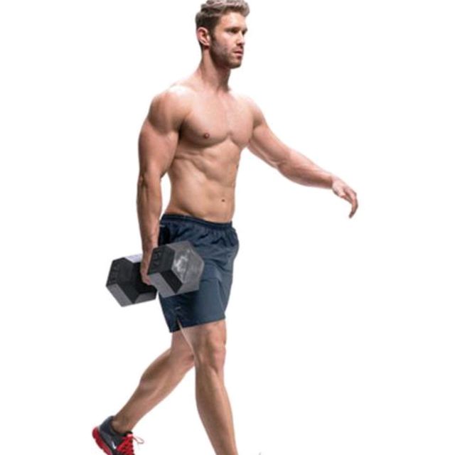 Dumbbell Farmer's Walk Right Exercise Howto Workout Trainer by Skimble