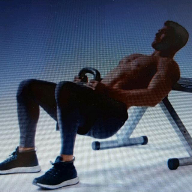 Kettlebell Hip Thrusters Exercise Howto Workout Trainer by Skimble