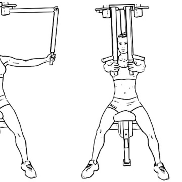 Seated Machine Fly Exercise Howto Workout Trainer by Skimble