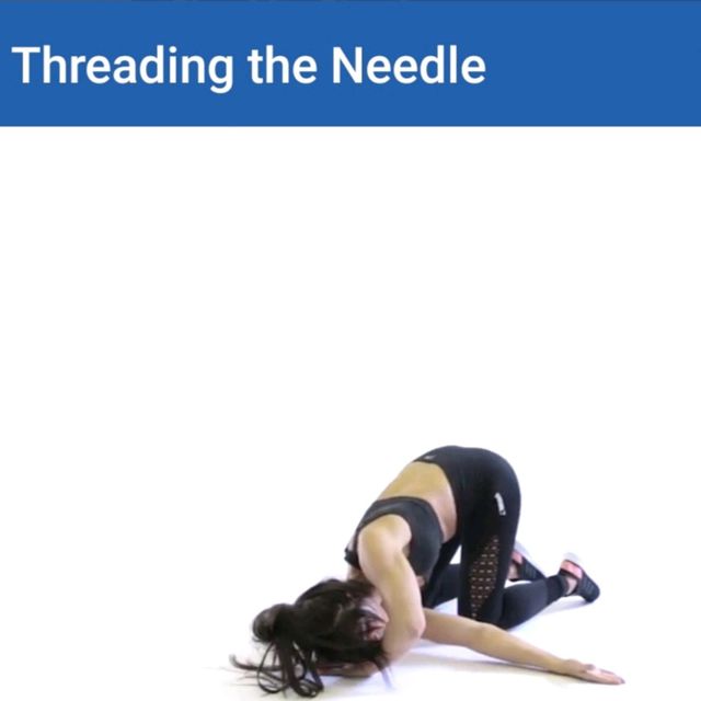 Threading the needle Exercise Howto Workout Trainer by Skimble