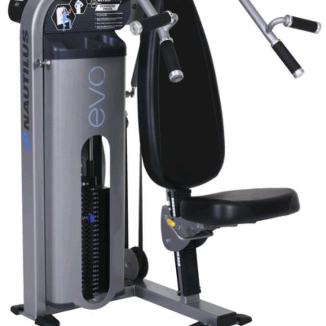 Overhead Press Machine Exercise Howto Workout Trainer by Skimble