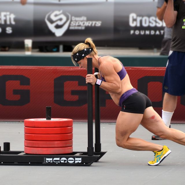 Sled Push/Pull Exercise Howto Workout Trainer by Skimble