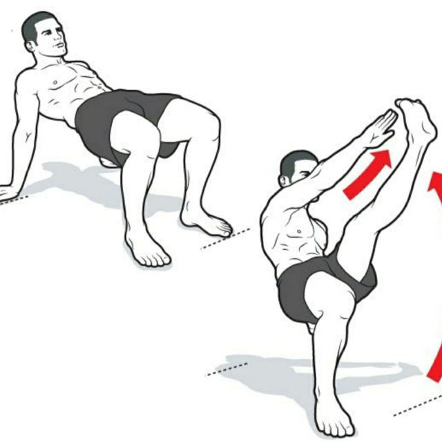 Crab ToeTouches Exercise Howto Workout Trainer by Skimble