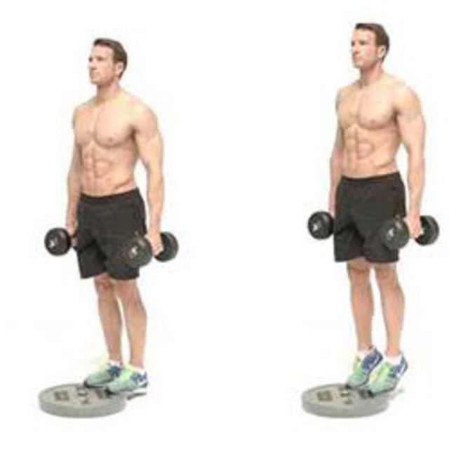 Weighted Calf Raises Exercise Howto Workout Trainer by Skimble