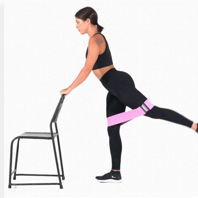 Standing Kick Back Exercise Howto Workout Trainer by Skimble