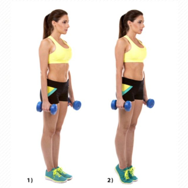 Weighted Calf Raises Exercise Howto Workout Trainer by Skimble