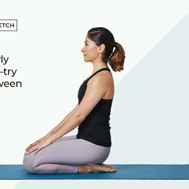 Kneeling Shin Stretch Exercise Howto Workout Trainer by Skimble