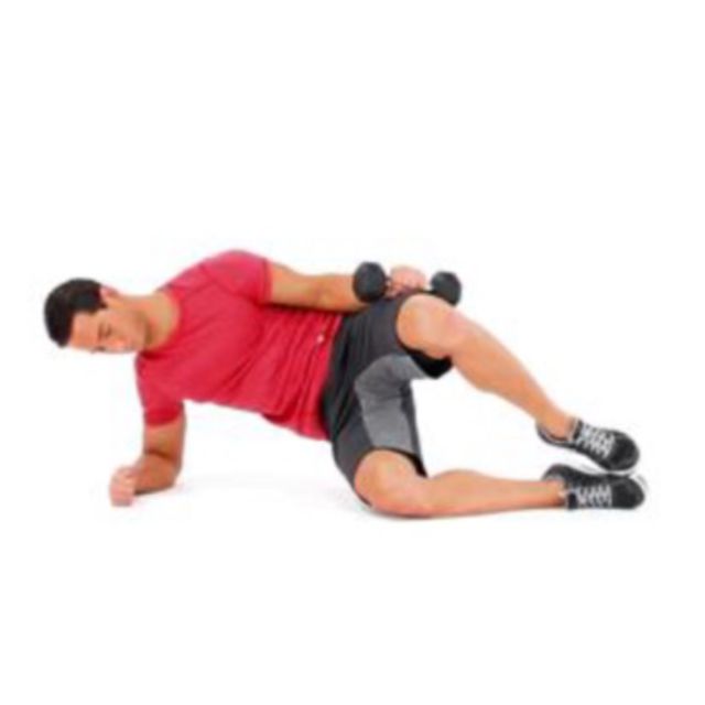 Weighted Clam Right (Dumbell/plate) Exercise Howto Workout