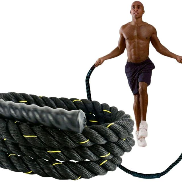 Battle Heavy Jump Rope Exercise Howto Workout Trainer by Skimble