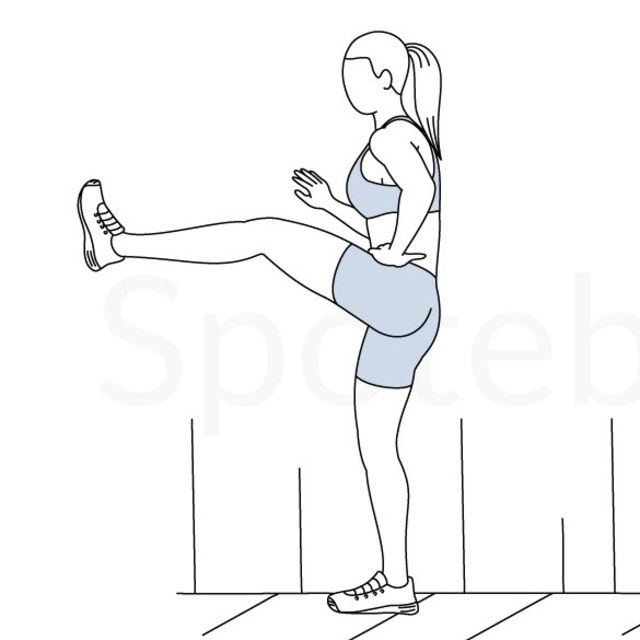 Left Leg Swings FrontBack Exercise Howto Workout Trainer by Skimble
