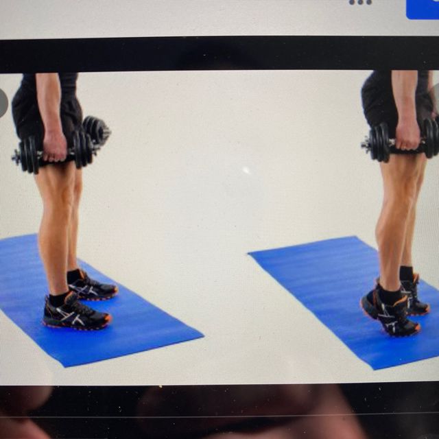 Dumbbell Calf Raises Exercise Howto Workout Trainer by Skimble