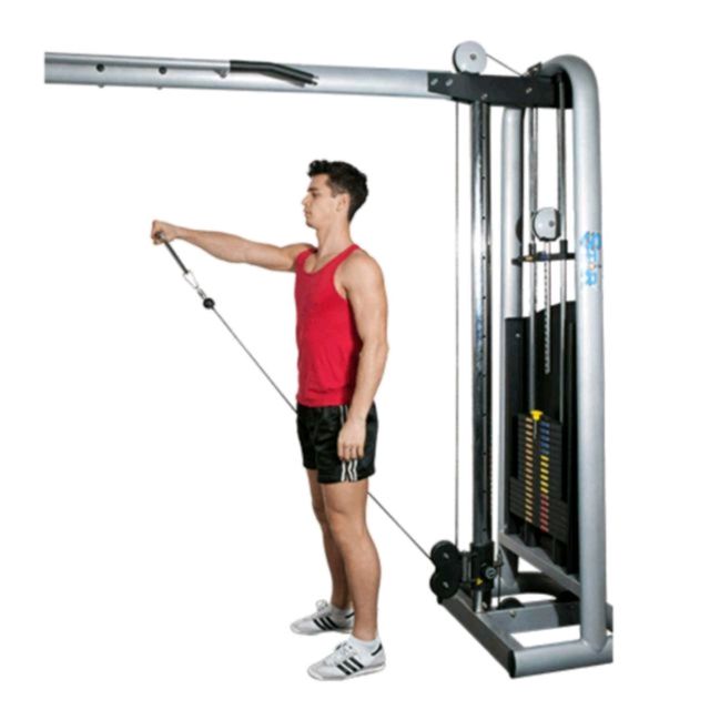 Low Pulley Front Raises Exercise Howto Workout Trainer by Skimble