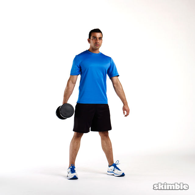 Suitcase Squats Exercise Howto Workout Trainer by Skimble