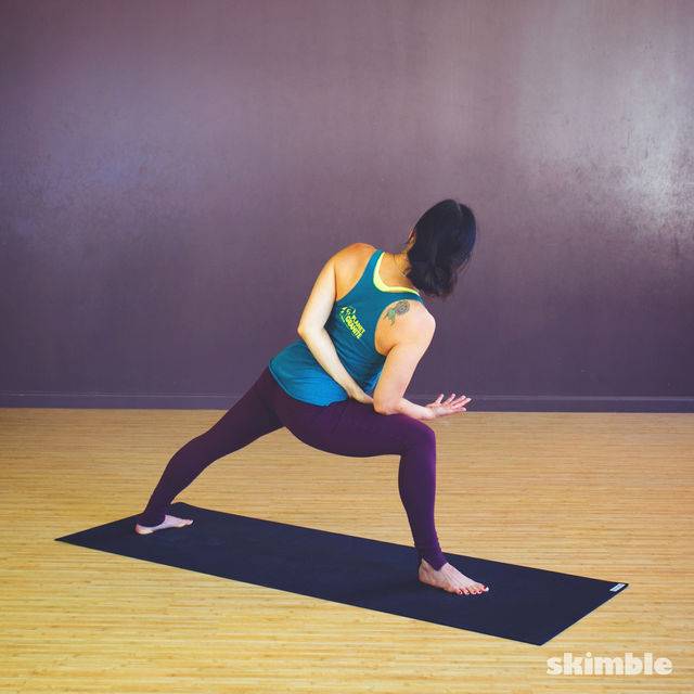 Right Half Bound Side Angle Exercise How to Workout Trainer By Skimble