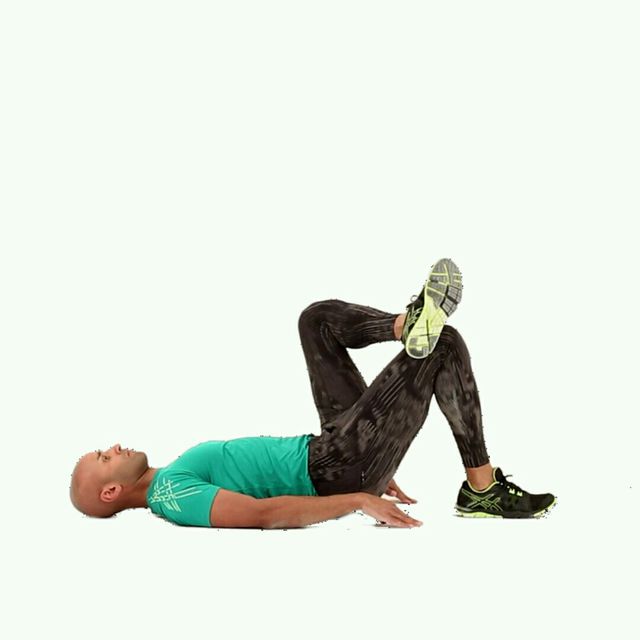 IT Cross Leg Glute Bridge Exercise Howto Workout Trainer by Skimble