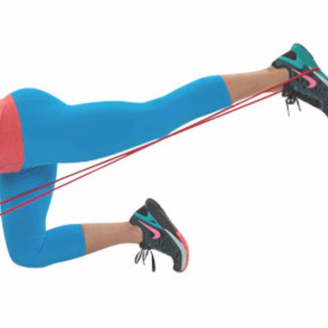 Right Kickback With Resistance Band Exercise Howto Workout Trainer