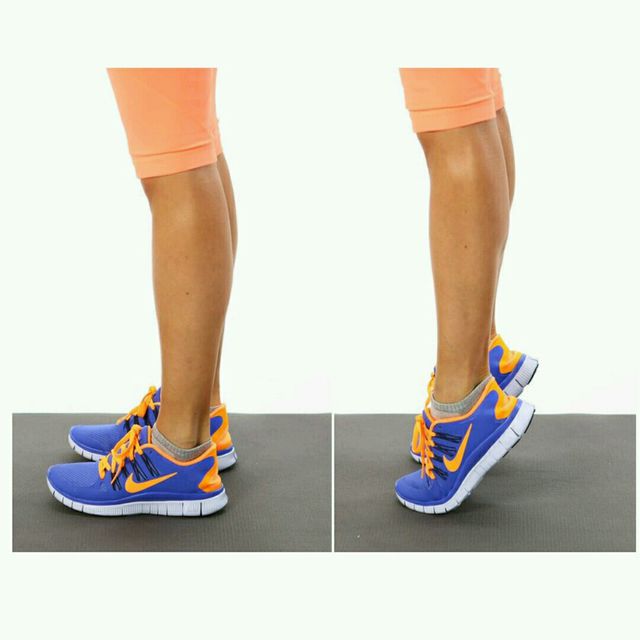 Calf Raises Straight Exercise Howto Workout Trainer by Skimble
