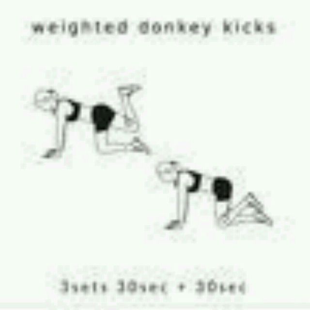 Weighted Donkey Kicks Exercise Howto Workout Trainer by Skimble