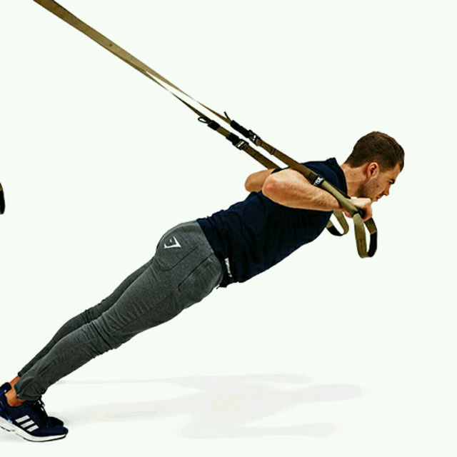 Trx Chest Press Exercise Howto Workout Trainer by Skimble