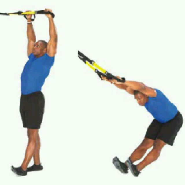 TRX overhead back extension Exercise Howto Workout Trainer by Skimble