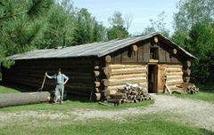 Caption: The Forest History Center bunkhouse, Credit: MN Historical Society