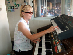 Caption: Nancy Faust, White Sox organist for 41 Seasons, Credit: Philip Graitcer