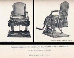Caption: La Chaire Trepidante: the 19th century vibrating chair invented to relieve Parkinsons's symptoms., Credit: Christopher Goetz