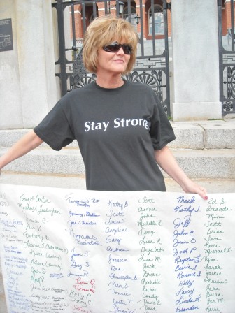Caption: Hundreds who have overdosed are rememberd at an April State House rally. , Credit: Tinker Ready