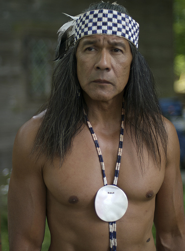 Caption: Massasoit, as depicted in PBS Series WE SHALL REMAIN, Credit: www.pbs.org