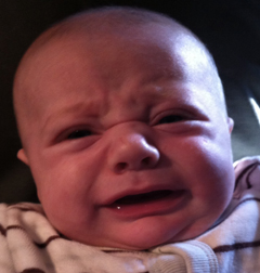 Caption: Owen, the miracle baby, with colic and reflux