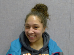 Caption: Dominique James