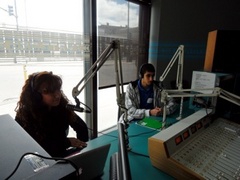 Caption: Y-Press Shayan Ahmad and Radio Arte Jen Martinez
