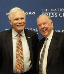 Caption: Ted Turner (l) and T. Boone Pickens, Credit: Al Teich