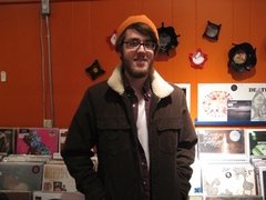 Caption: Dylan Baldi of Cloud Nothings at the store Music Saves, as he celebrates the release of his new album. , Credit: Dan Bobkoff